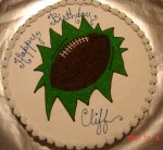 Football cookie cake