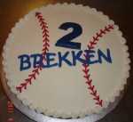 Baseball cookie cake